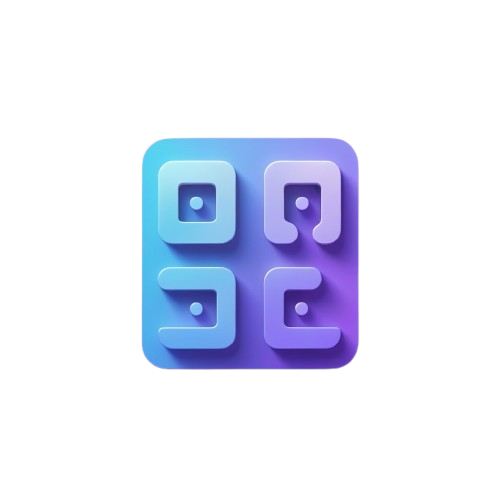 Gradient blue to purple ice cube tray on a white background
