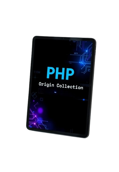 Black DVD case with 'PHP Origin Collection' text on a white background